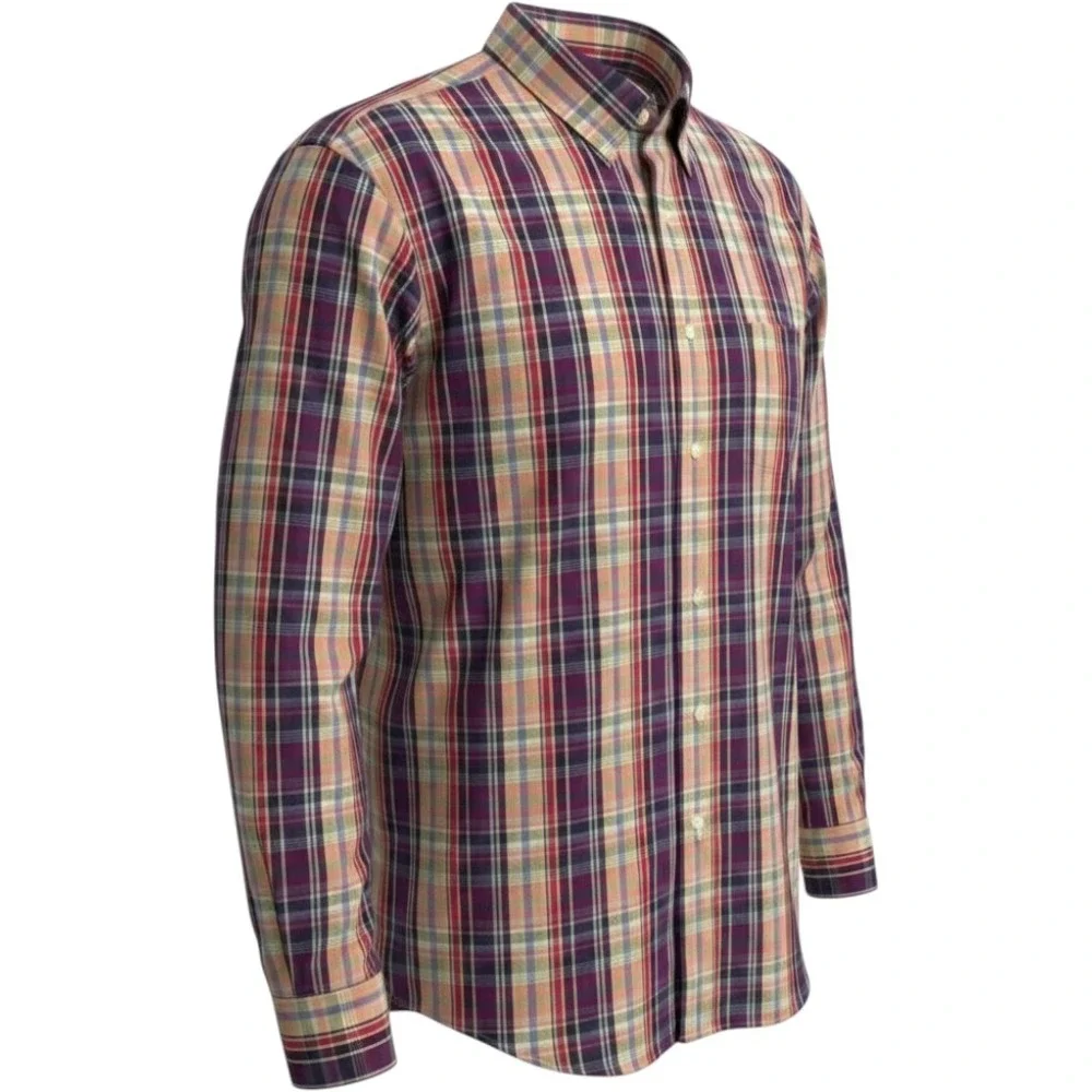 'Roundtree and Yorke Multicoloured plaid button-up shirt Size XL
